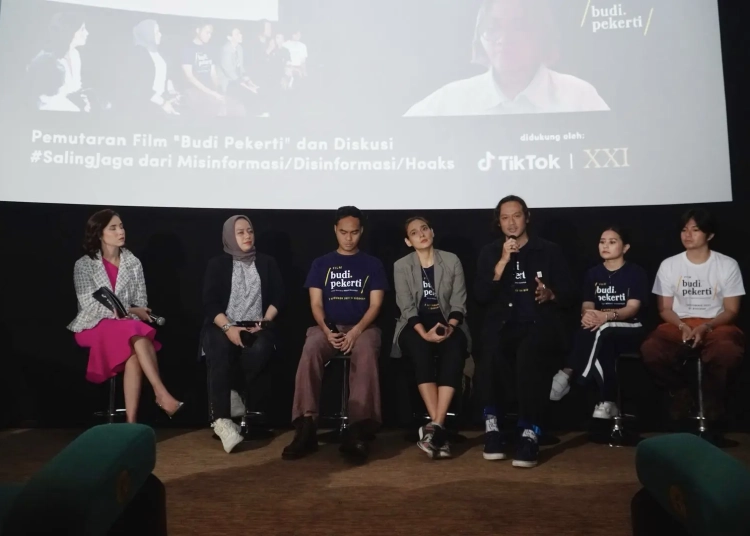 Sesi Diskusi #SalingJaga Setelah Pemutaran Film Budi Pekerti Bersama TikTok, Mafindo, Sutradara dan Pemain Film Budi Pekerti