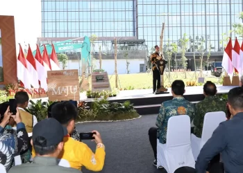 Presiden Joko Widodo meresmikan Hotel Swissotel Nusantara dan melakukan groundbreaking Nusantara Mall Duty Free di Ibu Kota Nusantara (IKN) pada Jumat, 13 September 2024. Foto: BPMI Setpres/Kris