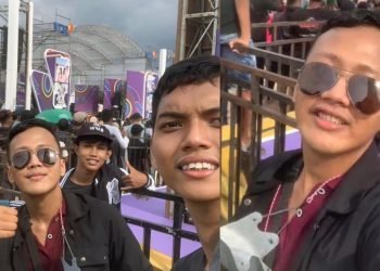 Selebgram menonton acara tv di karnaval SCTV Purwokerto