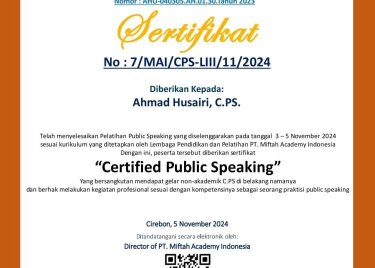 Dokumen Certified Public Speaking