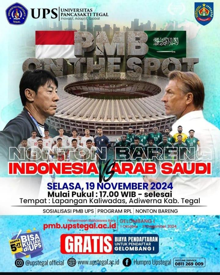 Universitas Pancasakti Tegal Gelar Nonton Bareng Indonesia Vs Arab ...