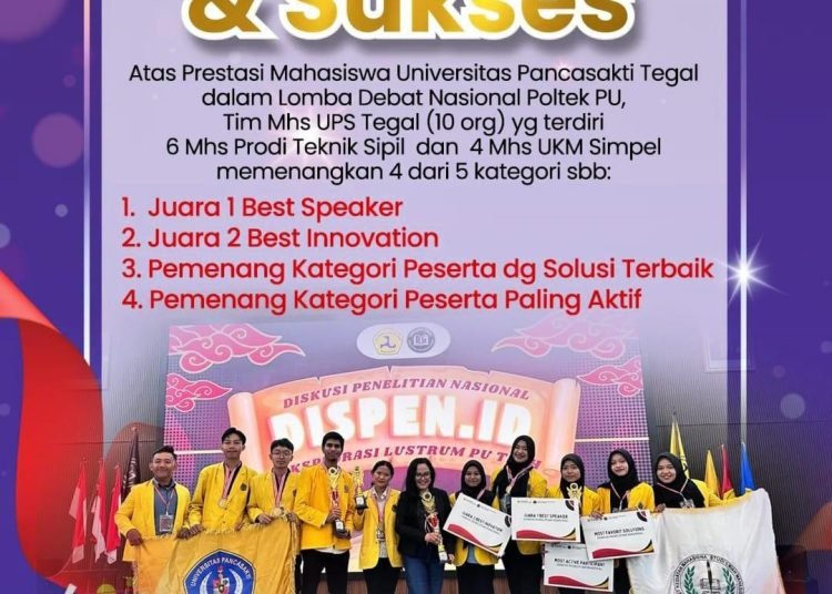 Prestasi Mahasiswa UPS Tegal di Lomba Debat Nasional