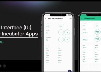 User Interface (UI) dari aplikasi Baby Incubator yang sudah dilengkapi dengan teknologi IoT