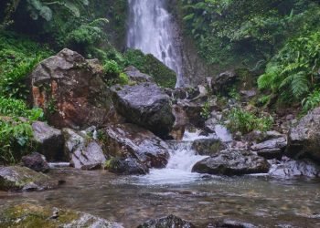 enchanting saderi waterfall is located bogor west java indonesia 579764 2622
