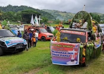 Klasis Port Numbay Gelar Karnaval Mobil Hias untuk Merayakan 170 Tahun Pekabaran Injil di Tanah Papua 1 Ribuanh Jemaat Klasis Port Numbay Ramaikan Karnaval