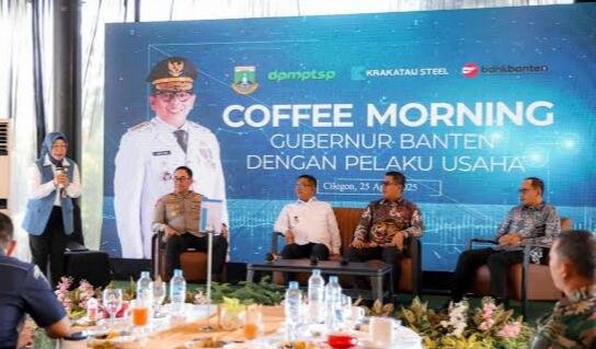 Coffee Morning Gubernur Banten dengan pelaku usaha di Cilegon (doc: istimewa)