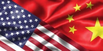 Bendera China dan America_Twitter