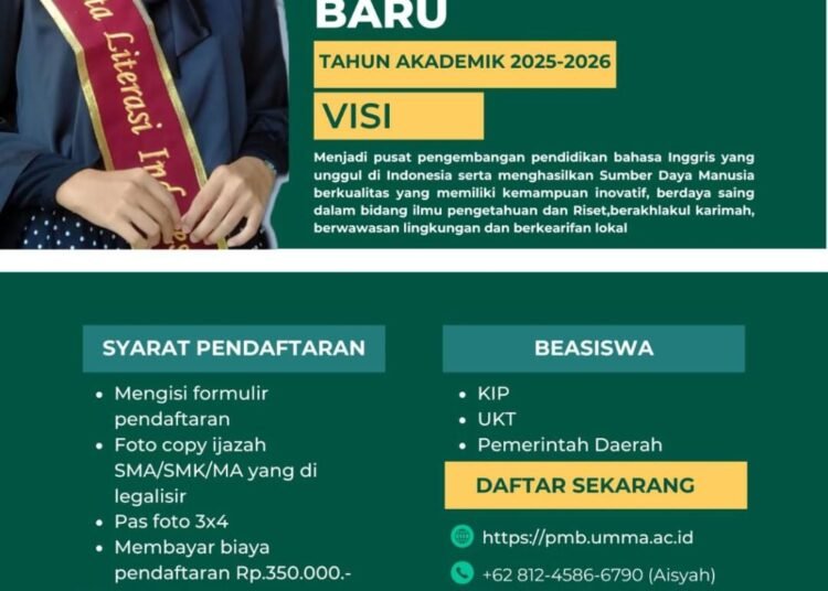 Universitas Muslim Maros Buka Penerimaan Mahasiswa Baru Program Studi Pendidikan Bahasa Inggris Tahun Akademik 2025–2026 1 Universitas Muslim Maros Buka Penerimaan Mahasiswa Baru Program Studi Pendidikan Bahasa Inggris Tahun Akademik 2025–2026