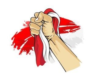 tangan mengepal bendera merah putih png 1