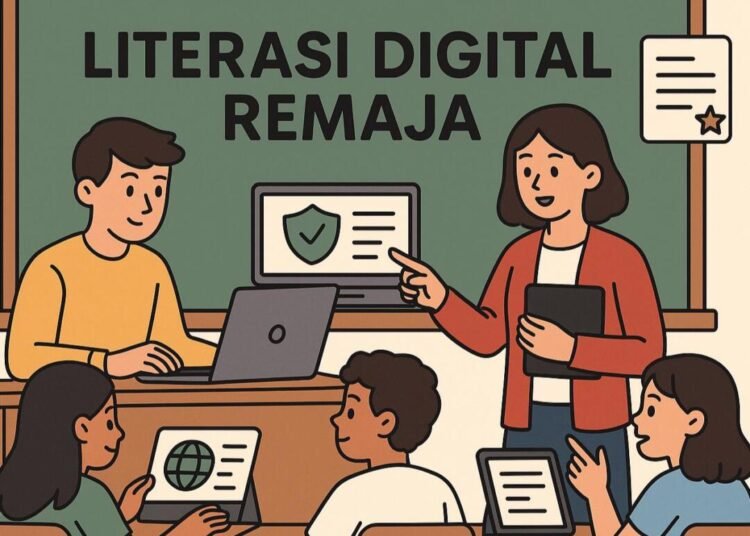 Literasi Digital Remaja, Kunci Cerdas Hadapi Era Informasi 1 *Menginformasikan* tentang pentingnya literasi digital bagi remaja dalam menghadapi era informasi.