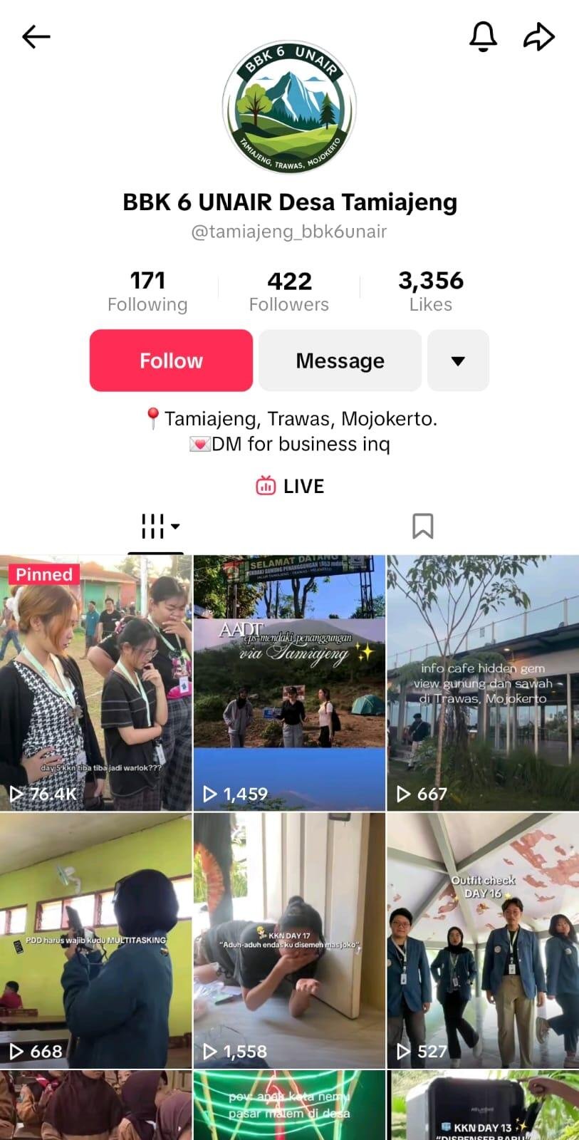 Eksplorasi Wisata Trawas: Mahasiswa KKN Hadirkan Review Destinasi di Desa Tamiajeng 3 Tiktok KKN BBK 6 Unair Tamiajeng