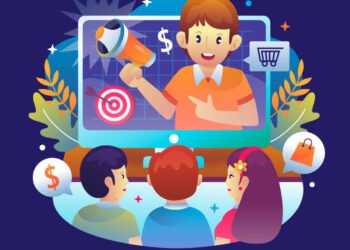 gradient affiliate marketing illustration