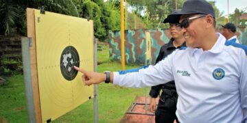 Lapas Bengkulu, Julianto Budhi Prasetyono, Latihan Menembak, Mako Brimob Bengkulu, Pengamanan Lapas, Kemenkumham, Pemasyarakatan Bengkulu