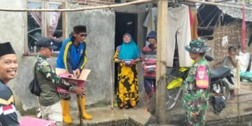 Danramil 0111 Pagelaran Salurkan Bantuan