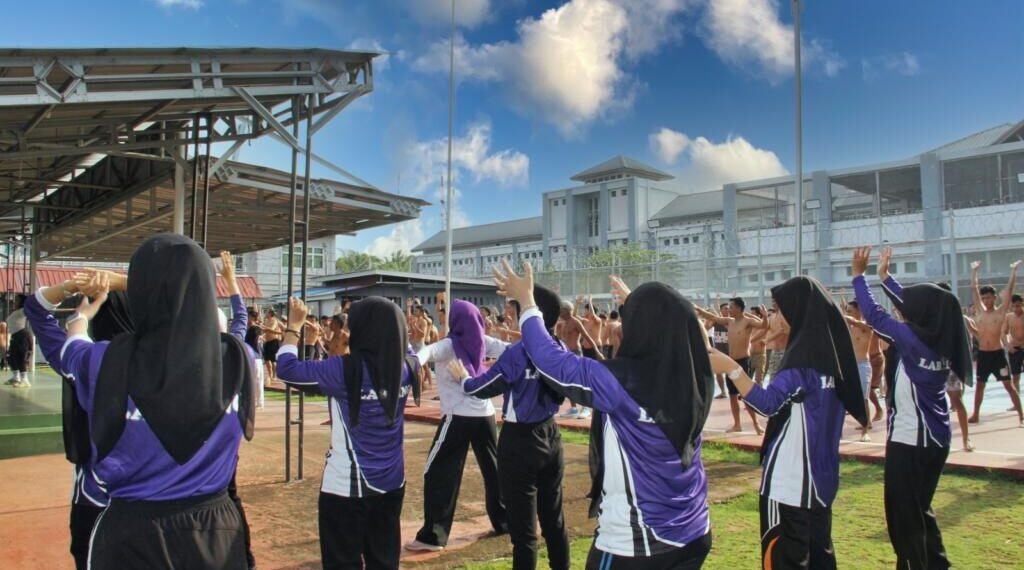 Lapas Bengkulu, Pemasyarakatan, Warga Binaan, Pembinaan Jasmani, Senam Bersama, Kemenaker, Peserta Magang, Pemasyarakatan Humanis