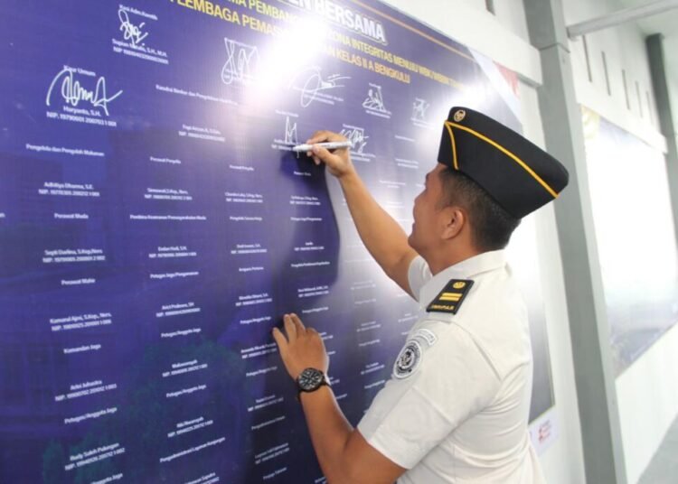 Lapas Bengkulu, Zona Integritas, WBK WBBM, Pakta Integritas, ASN Pemasyarakatan, Reformasi Birokrasi, Pelayanan Publik, Kemenimipa