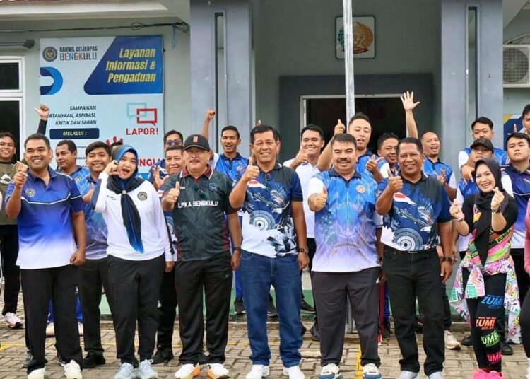 Lapas Bengkulu, Kanwil Ditjenpas Bengkulu, ASN Pemasyarakatan, Senam Bersama, Pembinaan Kesehatan, UPT Pemasyarakatan