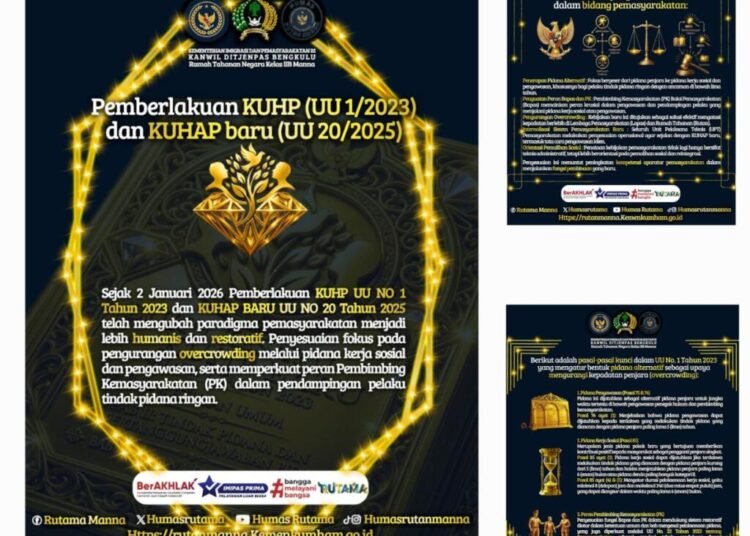 KUHP dan KUHAP Baru Berlaku, Kepala Rutan Manna Imbau Pegawai Pelajari Aturan 1 IMG 8093