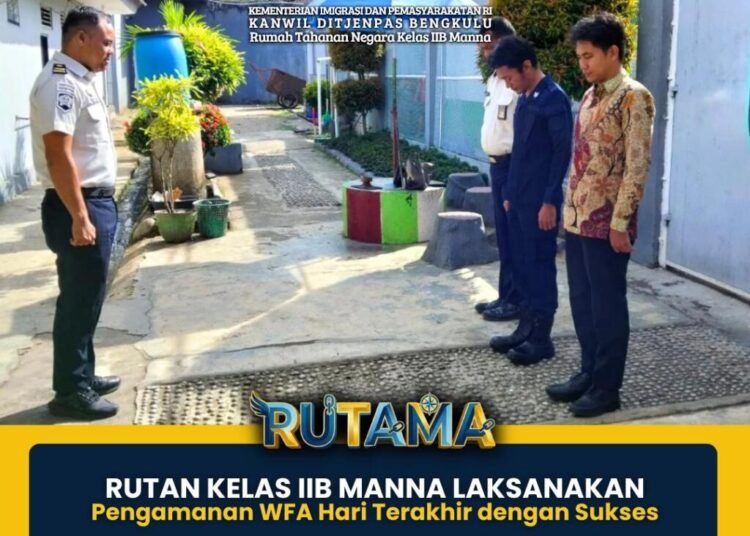 Rutan Kelas IIB Manna Laksanakan Pengamanan WFA Hari Terakhir dengan Sukses 1 Salinan dari Salinan dari Salinan dari Salinan dari Salinan dari Salinan dari Salinan dari Salinan dari Salinan dari Salinan dari Salinan dari Salinan dari Salinan dari Salinan dari Salinan dari S 1