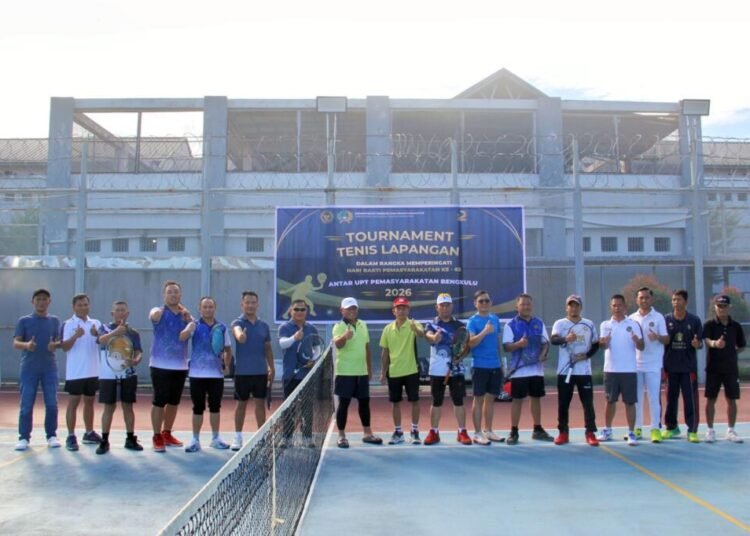 Lapas Bengkulu, HBP ke-62, Turnamen Tenis, Pemasyarakatan, Kanwil Ditjenpas Bengkulu, Bapas Bengkulu, Sportivitas, ASN Pemasyarakatan, Kegiatan HBP, Solidaritas UPT