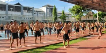 Lapas Bengkulu, Warga Binaan, Senam Pagi, Pembinaan WBP, Kesehatan WBP, Pemasyarakatan, Pola Hidup Sehat, Lapas Indonesia