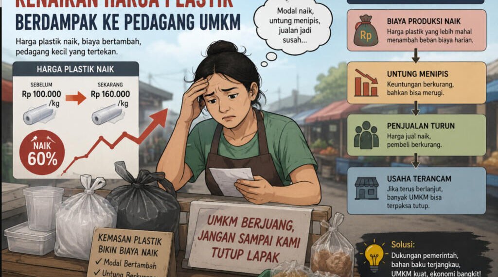 Siaran Berita Press Release 29 Ilustrasi UMKM yang berdampak kenaikan harga plastik