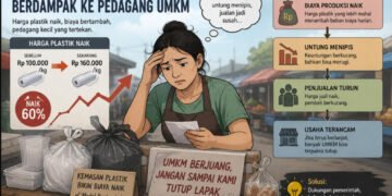 Ilustrasi UMKM yang berdampak kenaikan harga plastik