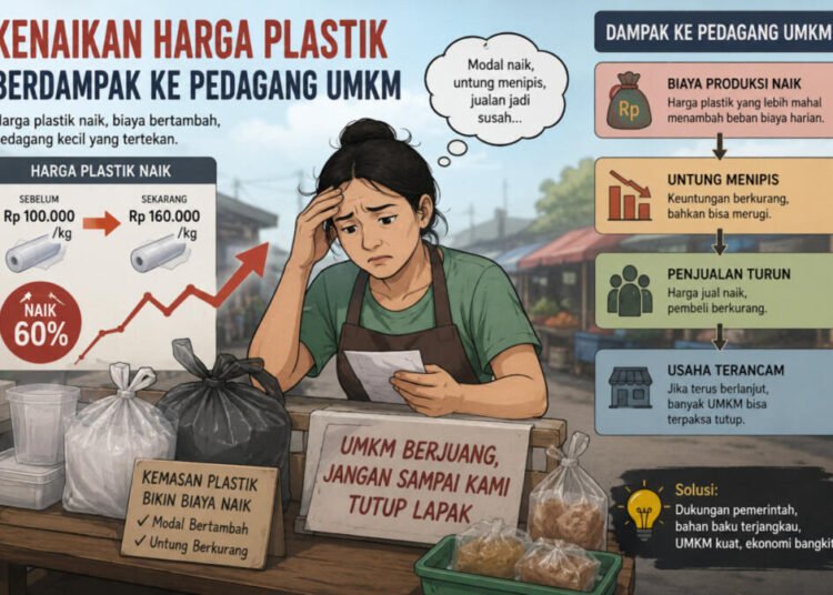 Ilustrasi UMKM yang berdampak kenaikan harga plastik