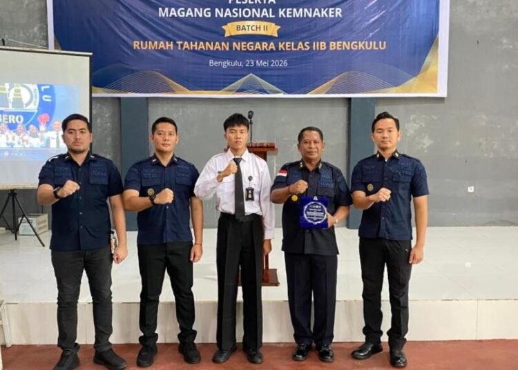Wujud Apresiasi dan Pembinaan SDM, Rutan Bengkulu Gelar Perpisahan dan Pelepasan Peserta Magang Kemenaker 5 WhatsApp Image 2026 05 22 at 10.48.15