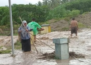 Banjir di Suwawa Selatan. (foto BPBD PROV. Gorontalo)