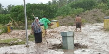 Banjir di Suwawa Selatan. (foto BPBD PROV. Gorontalo)