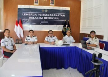 Lapas Bengkulu Ikuti Sosialisasi Penilaian Mandiri Maturitas SPIPT Tahun 2026 1 Lapas Bengkulu, Pemasyarakatan, SPIPT 2026, Maturitas SPIPT, Penilaian Mandiri SPIPT, Kalapas Bengkulu, Julianto Budhi Prasetyono, Best Victor Fasharoza, Idirman, Reformasi Birokrasi