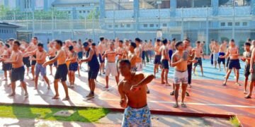 Lapas Bengkulu, Warga Binaan Pemasyarakatan, Senam Bersama, Pembinaan WBP, Kesehatan Warga Binaan, Bimkemaswat, Lapas Kelas IIA Bengkulu