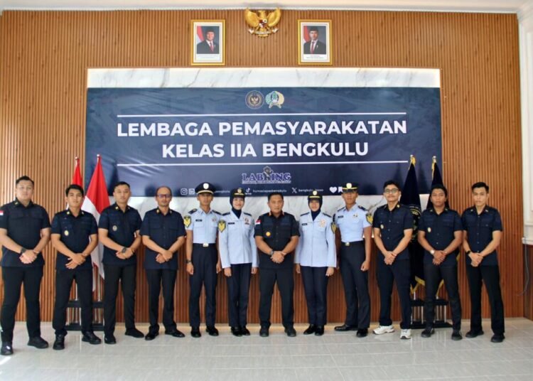 Empat Taruna Poltekimipas Mulai Pengabdian dan Praktik di Lapas Bengkulu 5 Lapas Bengkulu, Lapas Kelas IIA Bengkulu, Julianto Budhi Prasetyono, Hilmawan Indra Waskito, M Ghifari Alfurqan, Taruna Poltekimipas