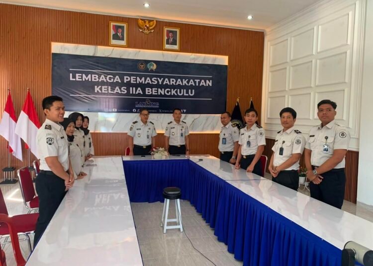 Momentum Kepemimpinan Baru, Lapas Bengkulu Ikuti Pelantikan JPT Madya Kemenimipas 5 Lapas Bengkulu, Lapas Kelas IIA Bengkulu, Kemenimipas, Kementerian Imigrasi dan Pemasyarakatan, Pelantikan Pimpinan Tinggi Madya