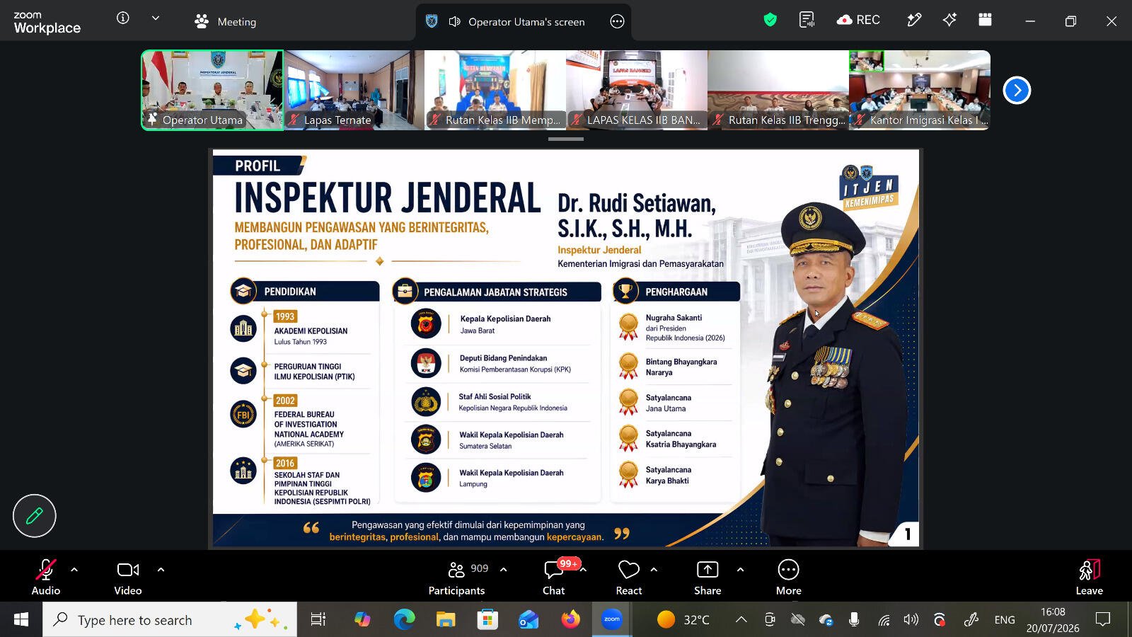 Perkuat Budaya Integritas, Lapas Ternate Ikuti Penguatan Pengawasan Internal Kemenimipas 7 WhatsApp Image 2026 07 20 at 16.22.46