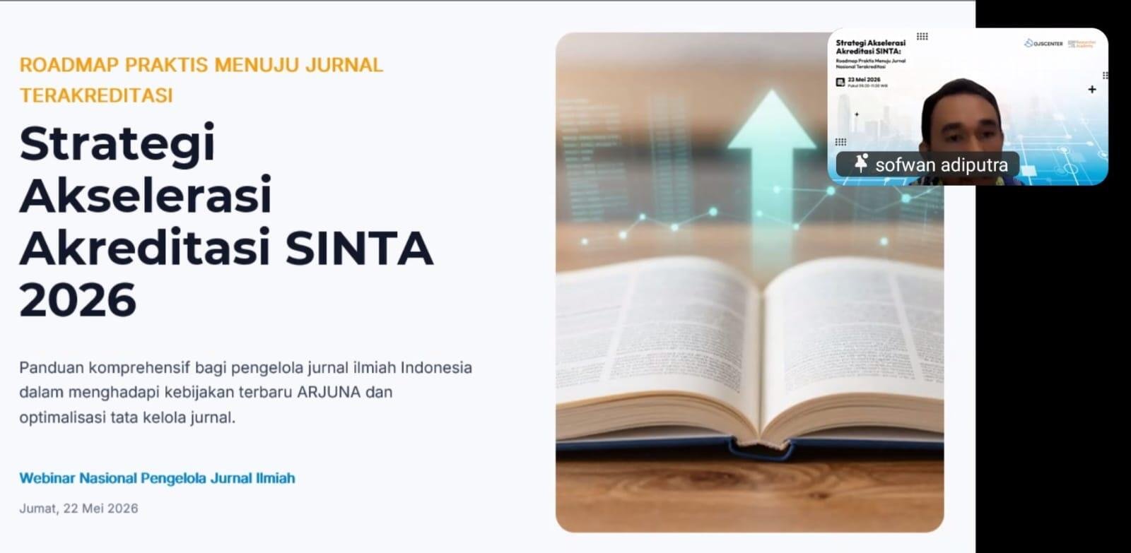 LKP2M Dorong Kualitas Publikasi Ilmiah, Tim Redaksi Jurnal LoroNG Ikuti Webinar Nasional Strategi Akselerasi Akreditasi SINTA 2026 7 IMG 20260526 WA0003