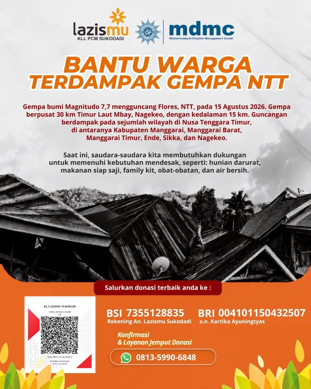 Tanamkan Jiwa Al-Ma’un di Sekolah, Lazismu dan PCM Sukodadi Galakkan Donasi Peduli Gempa NTT untuk Korban di Flores 7 IMG 20260825 WA0025