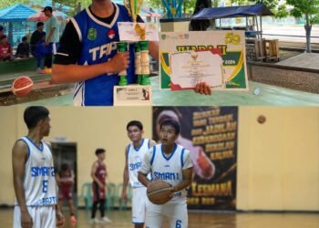 Albrianega Fanrio Tama Siswanto siap menghadapi tantangan baru dan mengukir prestasi bersama tim basket putra SMAN 2 Sangatta Utara, Kalimantan Timur.