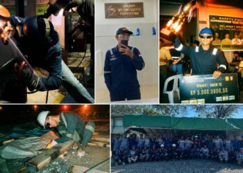 Potret aktivitas pengelasan presisi tinggi. Riskiaji, pemuda asal Tarakan, sukses meraih juara nasional dan memegang berbagai sertifikasi las berstandar global