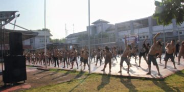 Lapas Bengkulu, Lapas Kelas IIA Bengkulu, Warga Binaan, WBP, Senam Bersama, Pembinaan Narapidana, Pembinaan Kepribadian, Pemasyarakatan