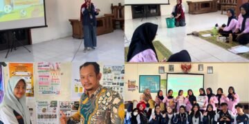 Mahasiswa KKN Universitas Diponegoro (UNDIP) melaksanakan edukasi dan praktik pembuatan kompos sebagai upaya meningkatkan kesadaran serta keterampilan masyarakat dalam mengelola sampah organik menjadi produk yang bermanfaat dan ramah lingkungan. (Foto: Dokumentasi KKN UNDIP)