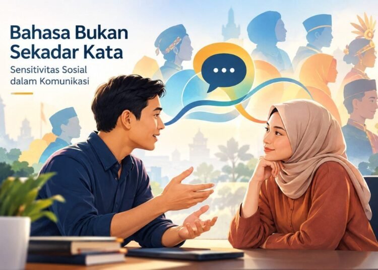 Bahasa menyampaikan kata, tetapi sensitivitas sosial menyampaikan makna. ( iIlustrasi AI )