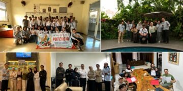 Suasana kolaborasi antara peserta program CEMPOR Dispora Kota Bandung bersama tim KKN Catalys UIN Bandung dan tokoh inspiratif dalam proses penggalian data untuk penyusunan buku di GT KAREES, Juli 2026.