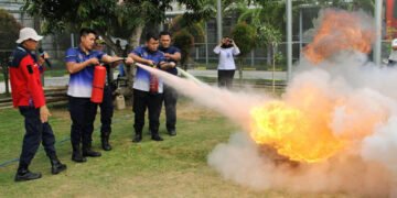 Lapas Bengkulu, Lembaga Pemasyarakatan, Lapas Kelas IIA Bengkulu, mitigasi kebakaran, simulasi kebakaran, penanggulangan kebakaran, Damkar Kota Bengkulu