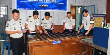Lapas Bengkulu, Lembaga Pemasyarakatan, Pemasyarakatan, keamanan Lapas, ADM Kamtib, Supian Natalis, pemeriksaan senjata, administrasi senjata