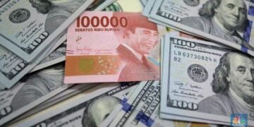 Ilustrasi Rupiah dan Dollar AS