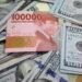 Ilustrasi Rupiah dan Dollar AS
