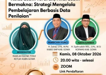 Dari Angka ke Aksi, KGBN Gowa Perkenalkan Strategi Pembelajaran Berbasis Data dan AI 1 IMG 20261006 WA0017