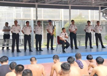 Lapas Bengkulu, Lapas Kelas IIA Bengkulu, Julianto Budhi Prasetyono, warga binaan pemasyarakatan, pembinaan warga binaan, senam pagi Lapas Bengkulu